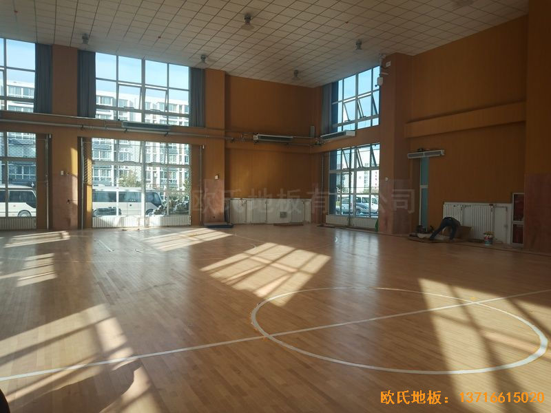 北京大興區(qū)團(tuán)河路98號體育木地板安裝案例